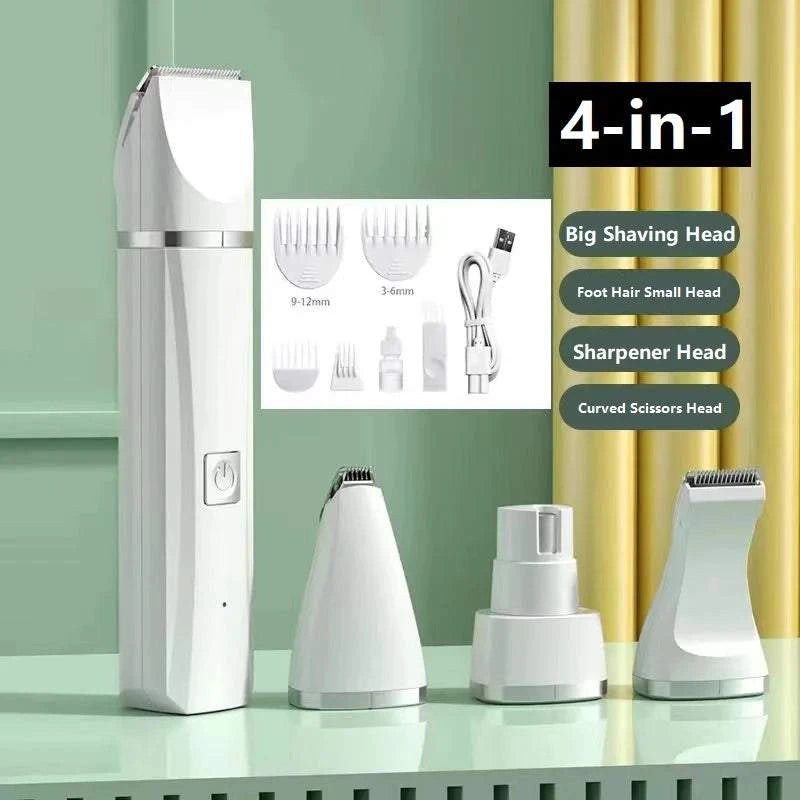 Professional 4-in-1 Electric Pet Grooming Tool Set