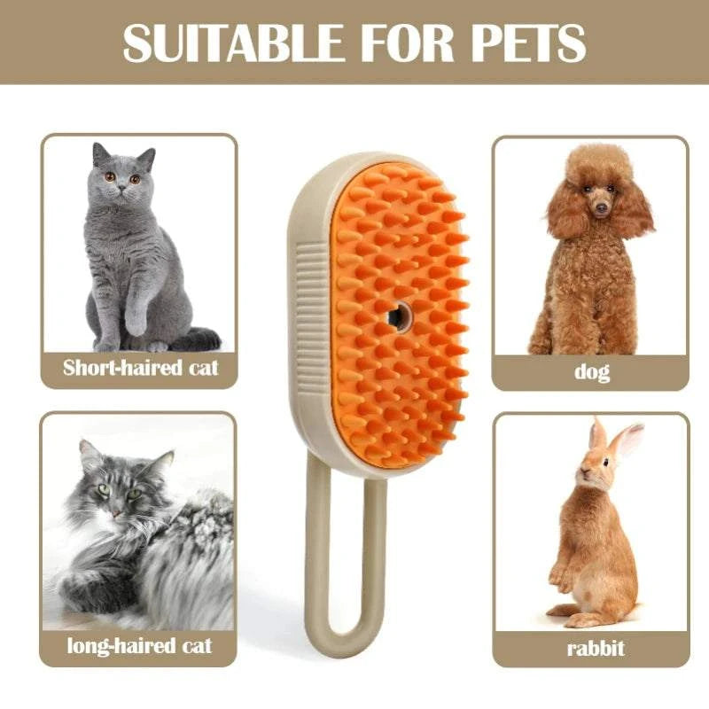 3-in-1 Steam Pet Grooming Brush