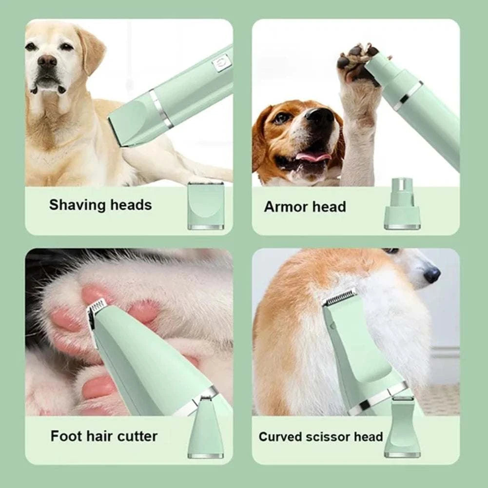 Professional 4-in-1 Electric Pet Grooming Tool Set