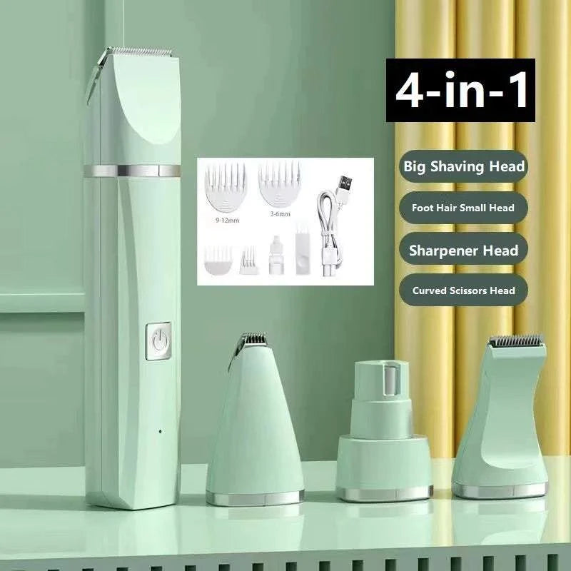Professional 4-in-1 Electric Pet Grooming Tool Set