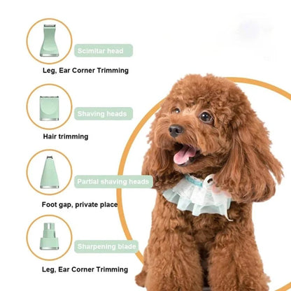 Professional 4-in-1 Electric Pet Grooming Tool Set